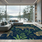 Golden Tigers Amongst Green Foliage Rug