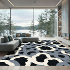 Abstract Cloudy Shape Composition Rug