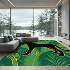 Black Panther Jungle Leaf Rug