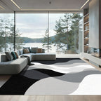 Monochromatic Gradient Abstract Waves Rug