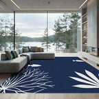 Deep Blue Ocean Fish Coral Rug