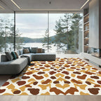 Camel and Chestnut Irregular Spots Rug