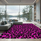 Playful Pink Leopard Scatter Rug