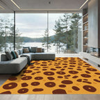 Golden Cheetah Spot Abstract Rug