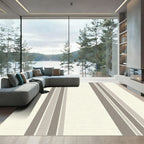 Neutral Toned Vertical Stripe Rug