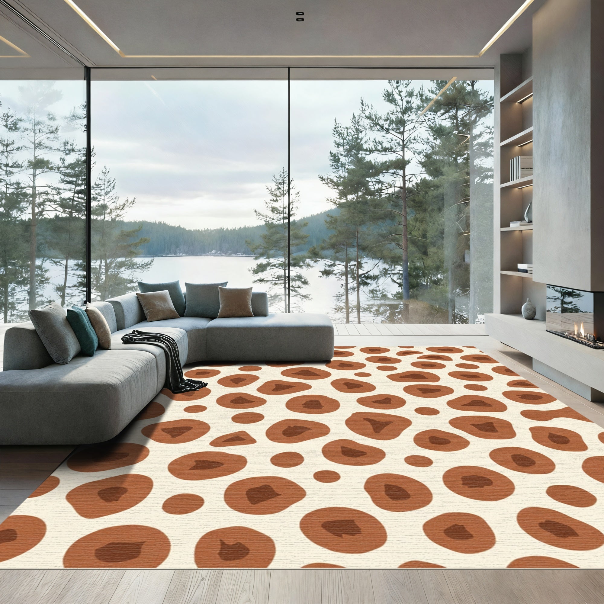 Earthy Spotty Organic Texture Rug