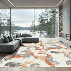 Abstract Earth Tones Camouflage Rug