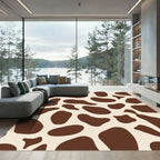 Brown Cream Animal Spots Rug