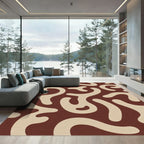 Deep Earth Smooth Organic Forms Rug