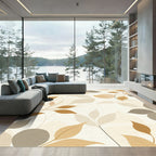 Earthy Tone Botanical Swirl Rug