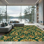 Emerald Gold Acanthus Animal Scroll Rug