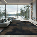 Tweeded Charcoal Rustic Camouflage Rug