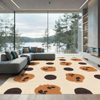 Brown Chocolate Chip Cookie Rounds Rug