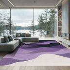 Purple Wave Landscape Abstract Rug