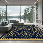 Ornate Golden Starry Night Rug