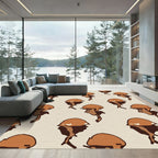 Brown Sepia Profile Repeat Rug