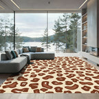 Brown Leopard Spot Texture Rug