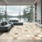 Soft Pastel Square Mosaic Rug