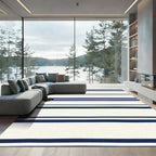 Midnight Navy Cream Horizon Rug