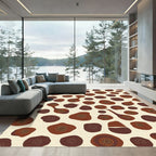 Crimson Abstract Organic Blossom Rug