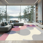 Soft Pastel Abstract Organic Flow Rug