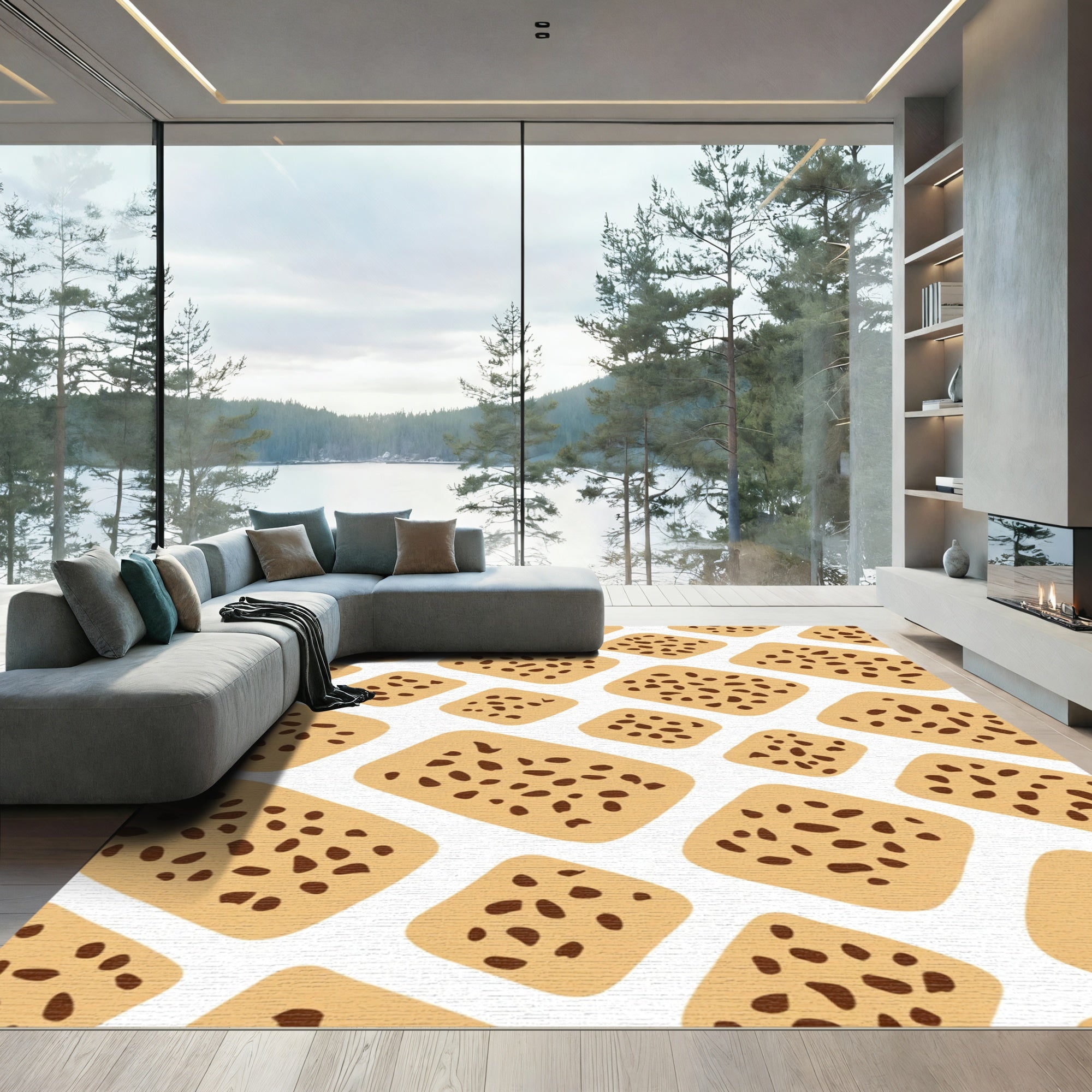 Sweet Brown Chocolate Chip Cookies Rug