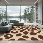 Brown Leopard Print Spots Rug