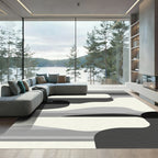 Monochromatic Organic Wave Layered Rug
