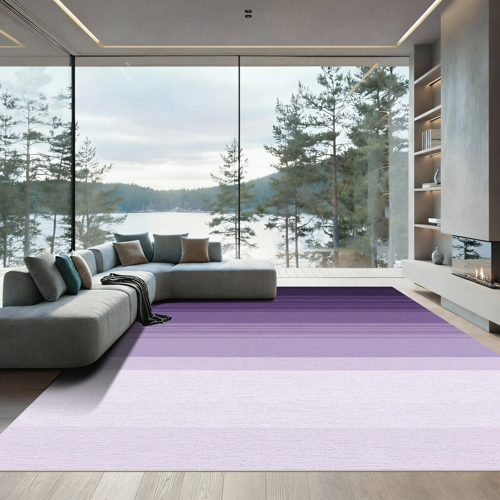 Amethyst Ombre Horizontal Stripe Rug