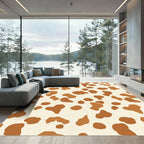 Brown Spots on Cream Background Rug