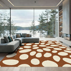 Brown Cream Smooth Pebble Spread Rug