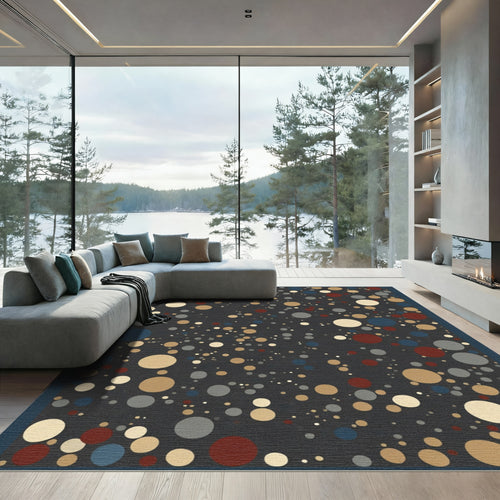 Abstract Colorful Scattered Dot Rug