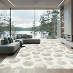 Soft Gray Bubble Cluster Arrangement Rug