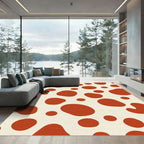 Terracotta Irregular Spots Field Rug