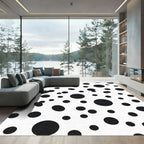 Black and White Polka Dot Scatter Rug