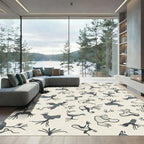 Paleolithic Creatures Repeating Graphic Rug