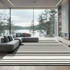 Bold Hand Drawn Stripe Accent Rug