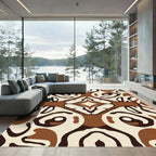 Earthy Organic Flowing Forms Rug