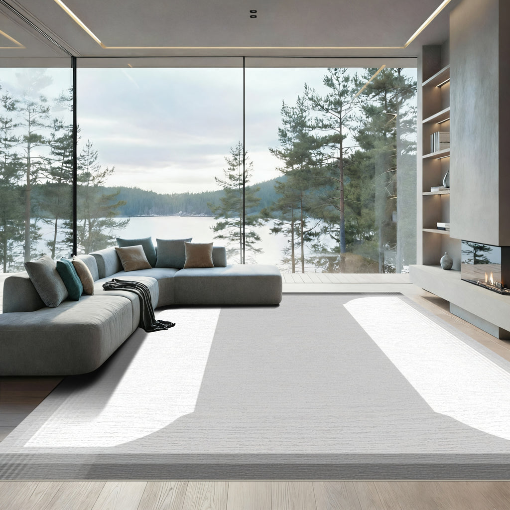 Modern Gray Column Arch Rug