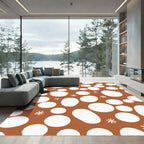 Terra Cotta White Dot Sprinkle Rug