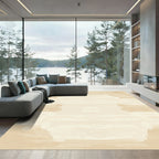 Sandy Beige Watercolor Brushstroke Rug