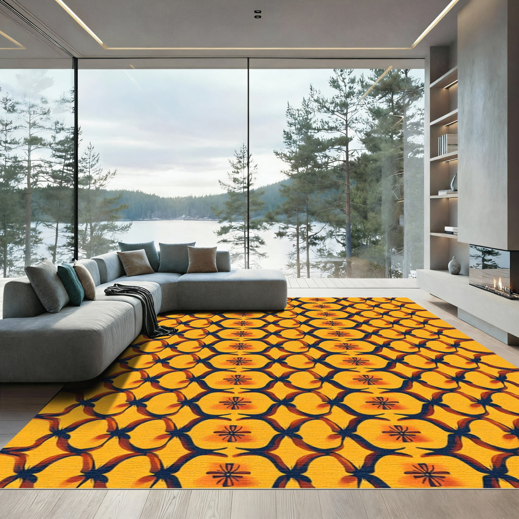 Orchid Ochre Interlocking Oval Rug