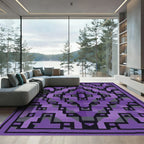 Amethyst Geometric Diamond Cluster Rug