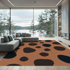 Brown Black Organic Spots Rug