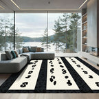 Cream And Black Natural Spots Rug