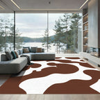 Brown White Spotted Cowhide Rug