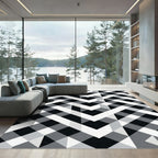 Abstract Geometric Chevron Stripe Rug