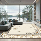Cream Daisy Filigree Border Rug