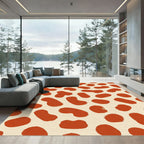 Terracotta Spots Abstract Organic Rug
