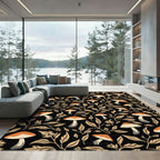 Terracotta Mushroom Botanical Garden Rug